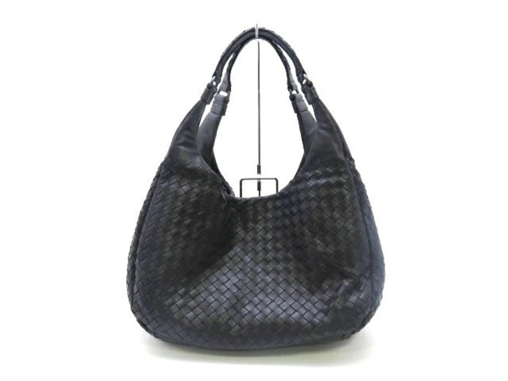 BOTTEGA VENETA Handbag Intrecciato Lambskin Black